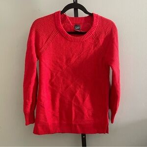 NWT Gap Extra Fine Merino Wool Red Pull Over Crew Neck Sweater Size XS